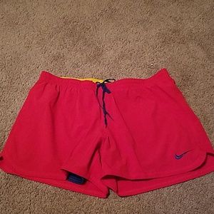 Women's Nike running shorts with inner liner.